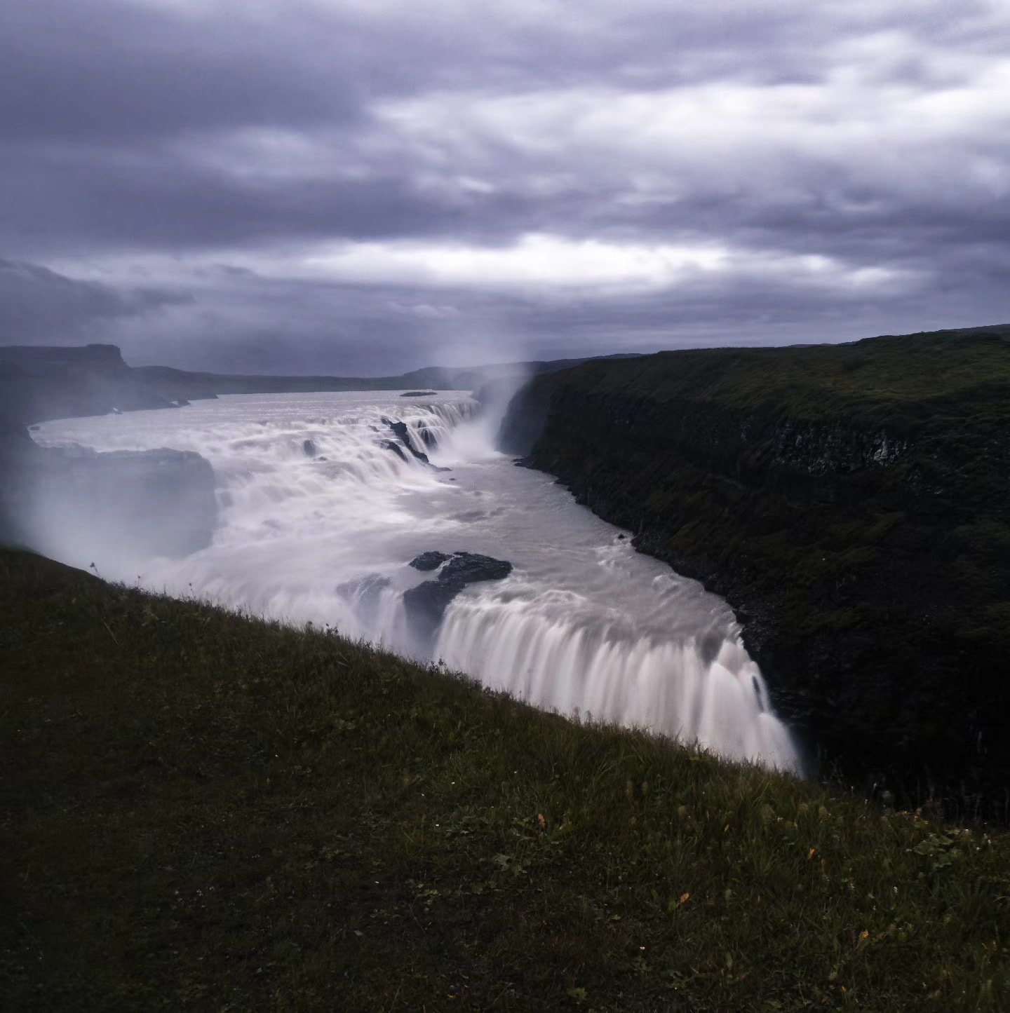 Gulfoss, the third stop in the Golden Circle, the first waterfall we saw on this trip.
