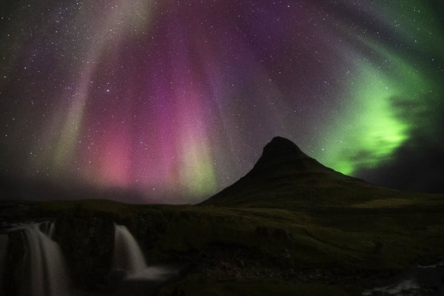 Aurora and Kirkjufell just didn't seem to work with us. We gott maybe 1 or 2 shots each before it was completely hidden on the northern side